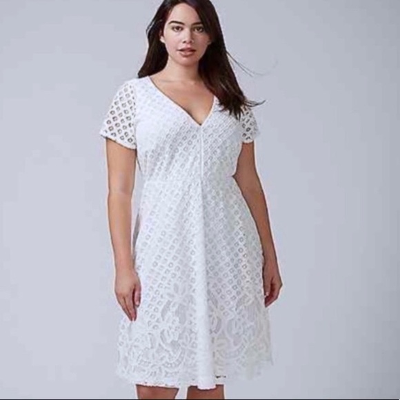 Lane Bryant Dresses | White Eyelet Lace 